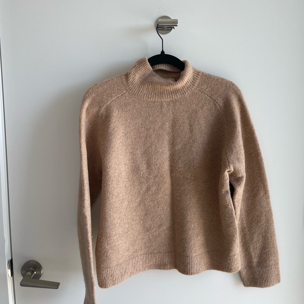 Vince Merino Wool Camel Mock Neck Women’s Sweater